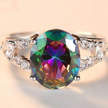 Mystic Topaz CZ Ring