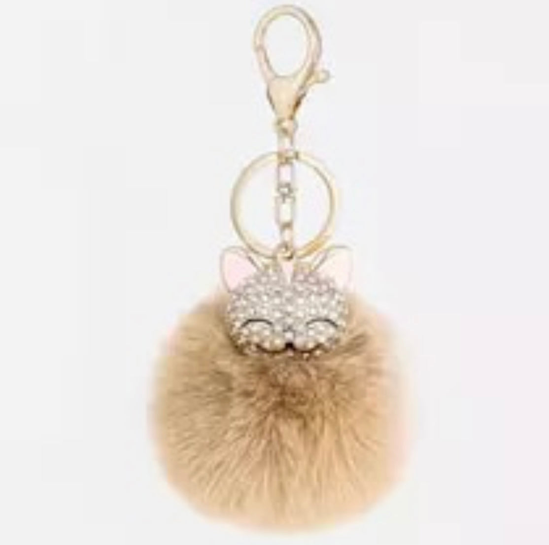 Foxy Fur Rhinestone Purse Clips