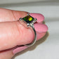 Square Cut CZ Topaz Ring