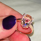 Pink Pear CZ Ring