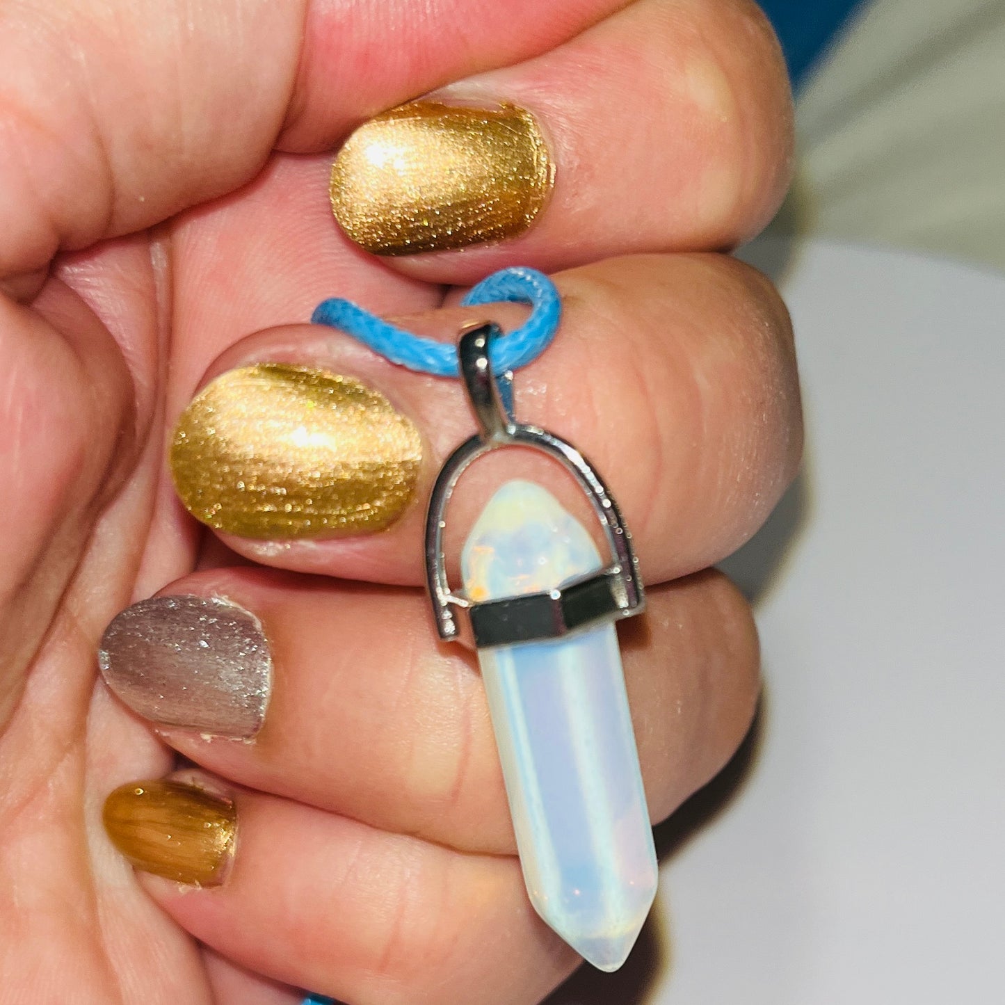 Natural Crystal Hexagonal Pendulum Pendant