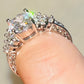 Round CZ Cluster Ring