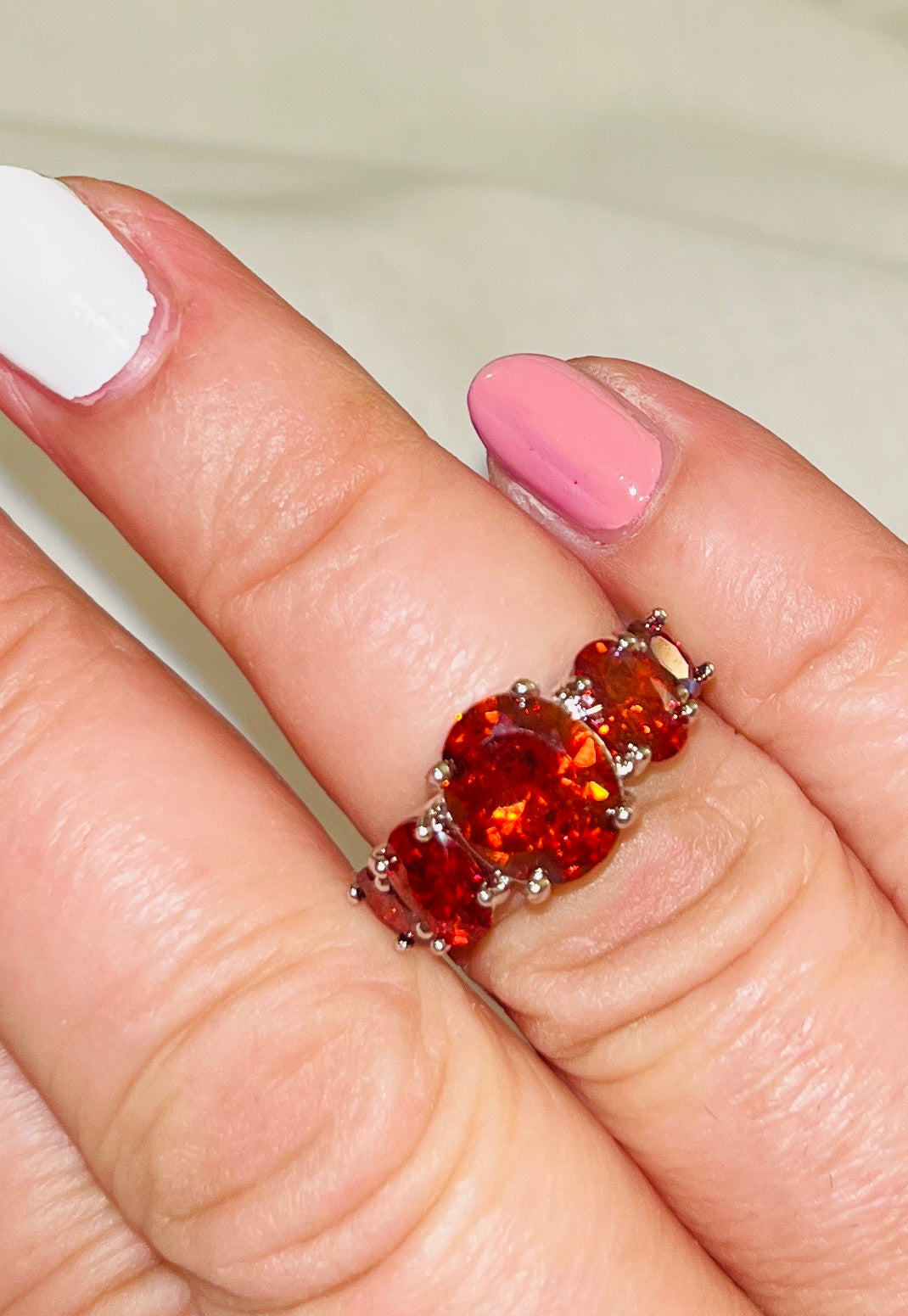 Firestarter 5-Stone CZ Ring