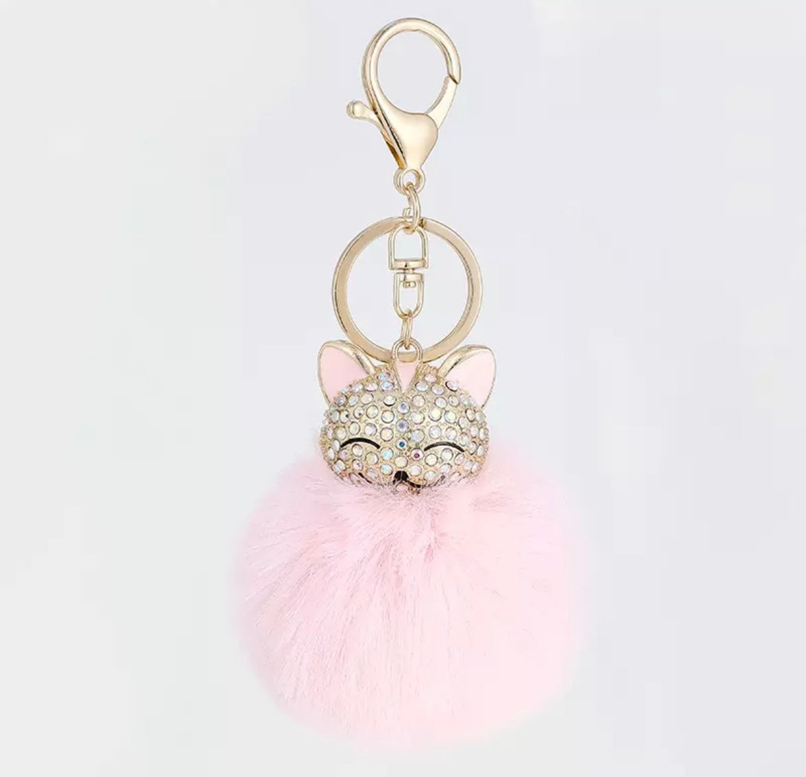 Foxy Fur Rhinestone Purse Clips