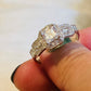 Vintage Square Cut Bling Ring