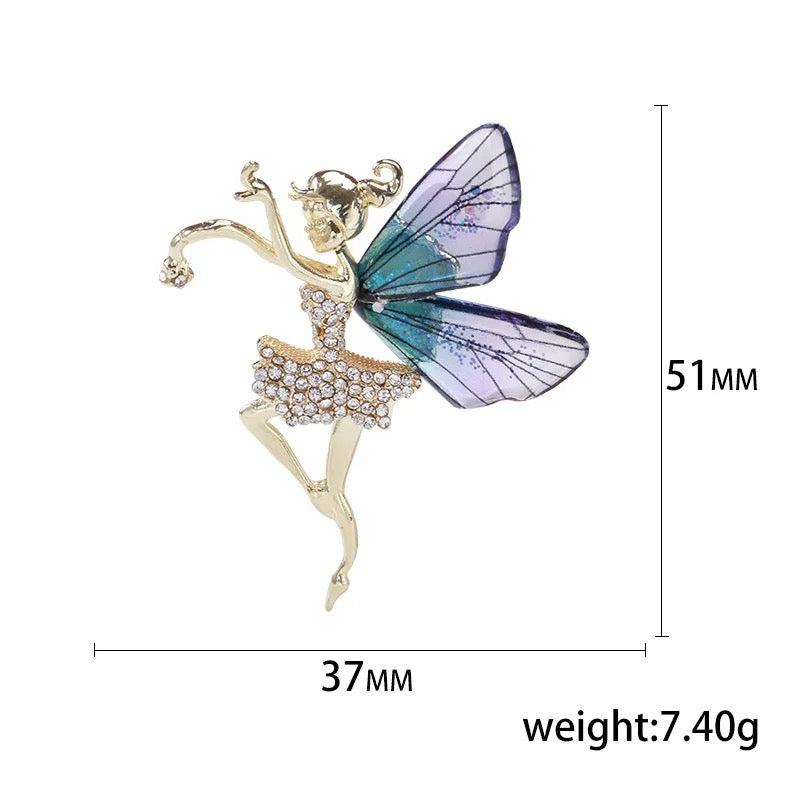 Crystal Fairy Brooch