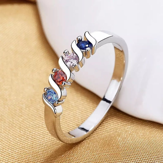 Multicolor Cubic Zirconia Ring