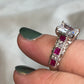 Fuchsia White CZ Ring
