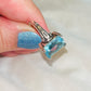Antique Blue Zircon Engagement Ring