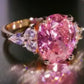 AAA Pink Oval Promise Ring