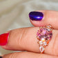 AAA Pink Oval Promise Ring