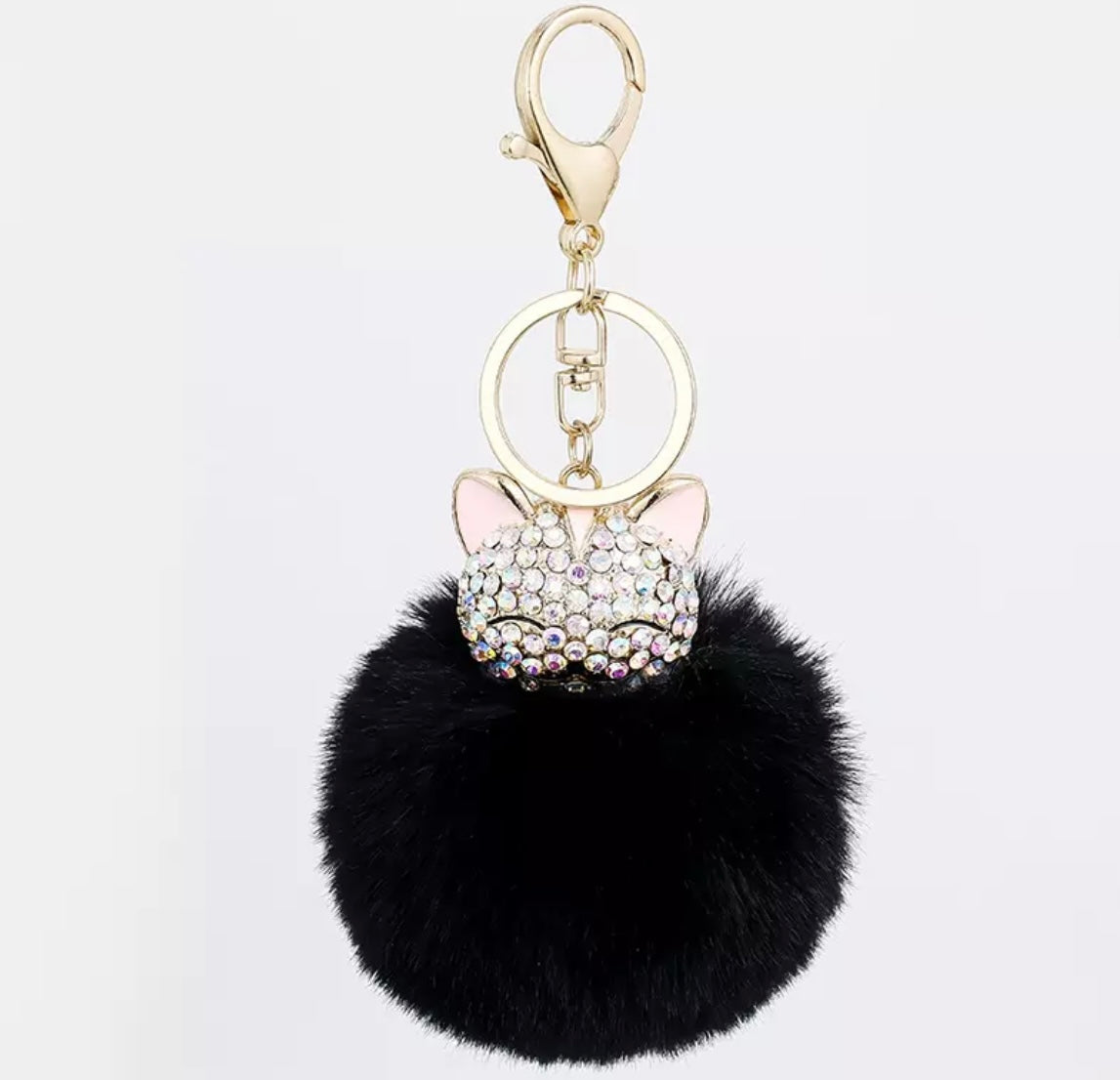 Foxy Fur Rhinestone Purse Clips