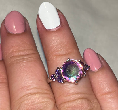 Violet CZ Topaz Ring