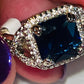 Luxury Sapphire Blue Square Cut CZ Ring
