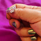 Fuchsia White CZ Ring