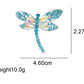 Rhinestone Blue Dragonfly Brooch