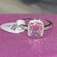 Cubic Zirconia Square Cut Ring