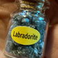 Natural Healing Crystals in Apothecary Bottle