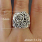 Vintage Rose Bouquet Flower Ring