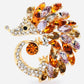 Sparkling Crystal Cute Hedgehog Brooch