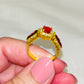 Brassy & Sassy Red CZ Ring