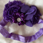 Toddler Formal Flower Purple Party Dress & Hairband