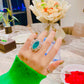 Sea Green AAA Green Zircon Prom Ring