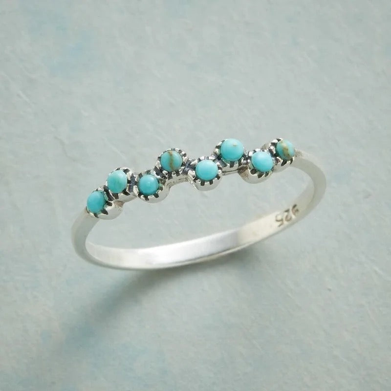 Dainty “Turquoise Bubbles” Ring