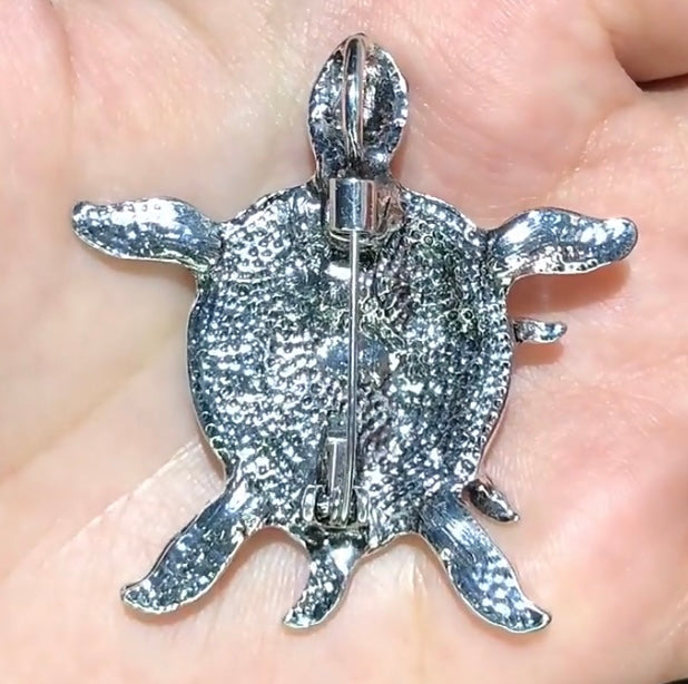 Abalone Shell “Turtle Love” Brooch & Pendant