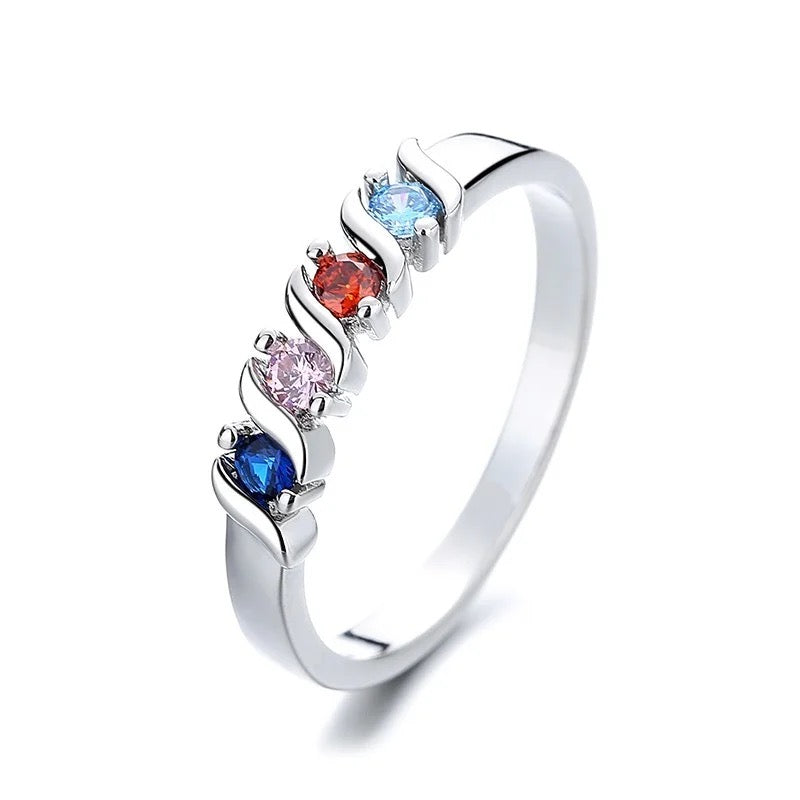 Multicolor Cubic Zirconia Ring