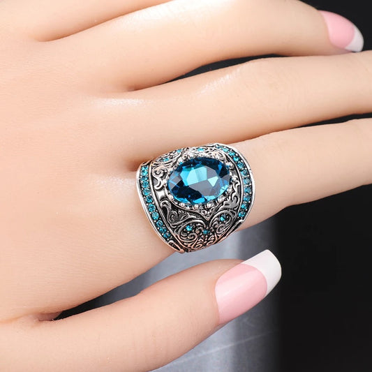 Bohemia Blue Glass Ring