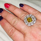 Citrine with White & Pink CZ Baguette