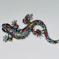 Crystal Lizard Brooch
