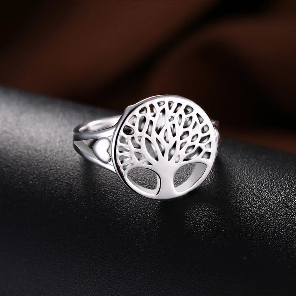 Tree of Life 925 Silver Stamped Ring