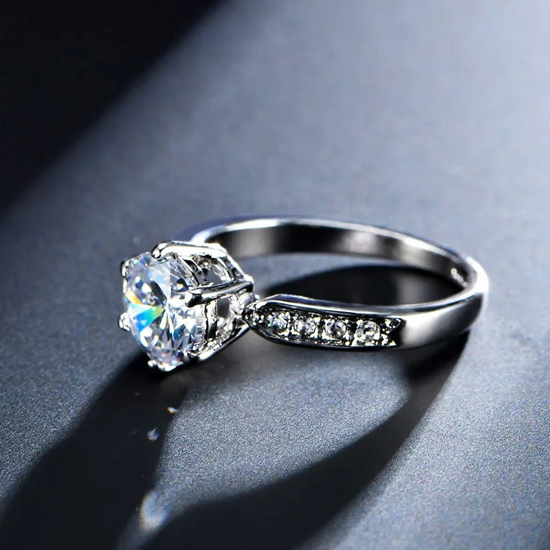 1.75ct AAA Zircon Engagement Ring