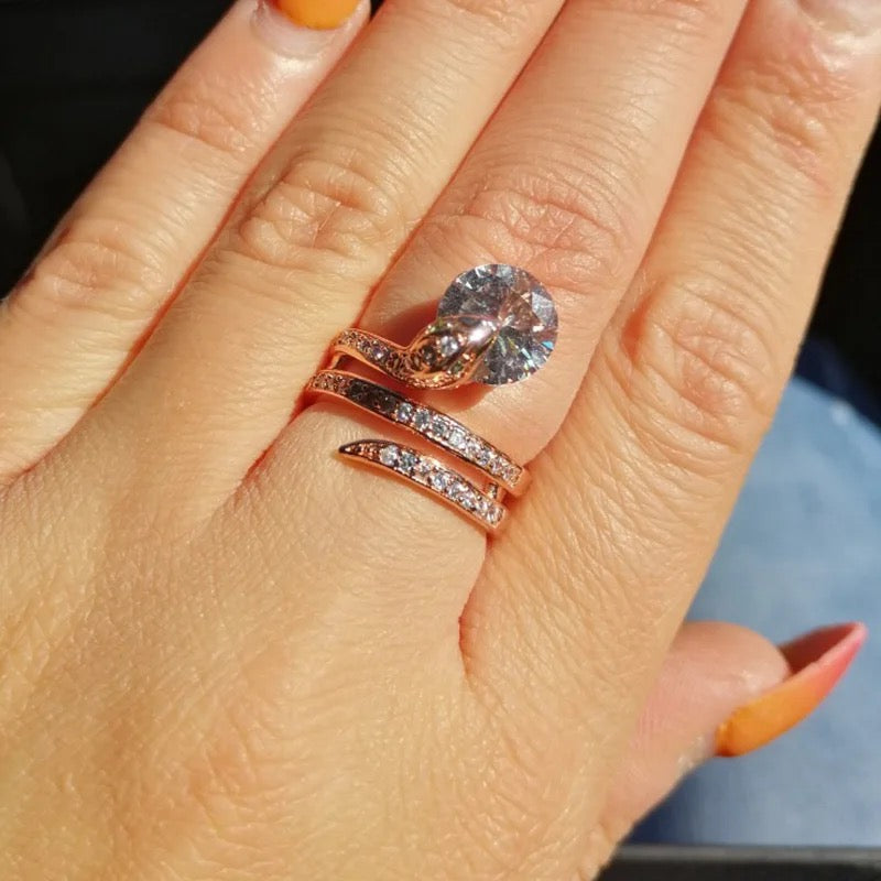 Super Cool AAA+ CZ Snake Ring