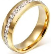 Classic Gold CZ Wedding Band