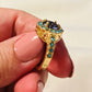Violet Turquoise CZ Ring
