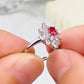 Retro Red Zircon Birthstone Ring