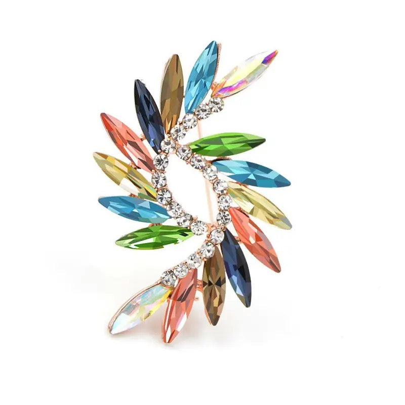 Fireworks Crystal Brooch