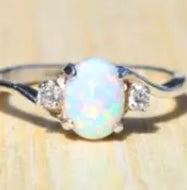 My Little Opal CZ Ring