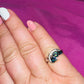 Two Hearts Soul Twin Topaz CZ Ring