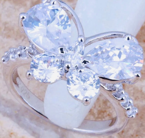 Butterfly Bliss CZ Ring