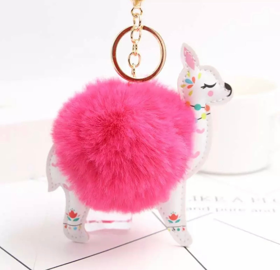 Cute Alpaca Key Ring