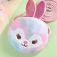 Short Plush Zippered Coin Purse