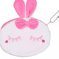 Short Plush Zippered Coin Purse