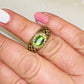 Peridot & Onyx CZ Ring