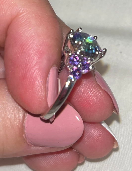 Violet CZ Topaz Ring