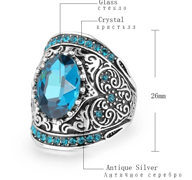 Bohemia Blue Glass Ring