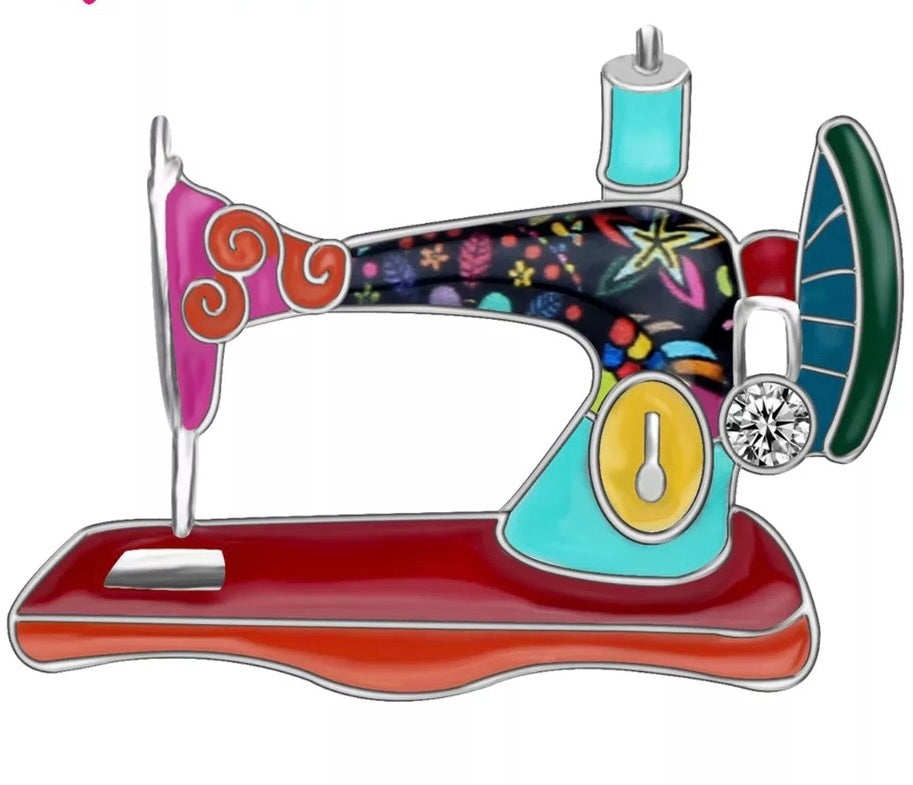 Sewing Machine Brooch